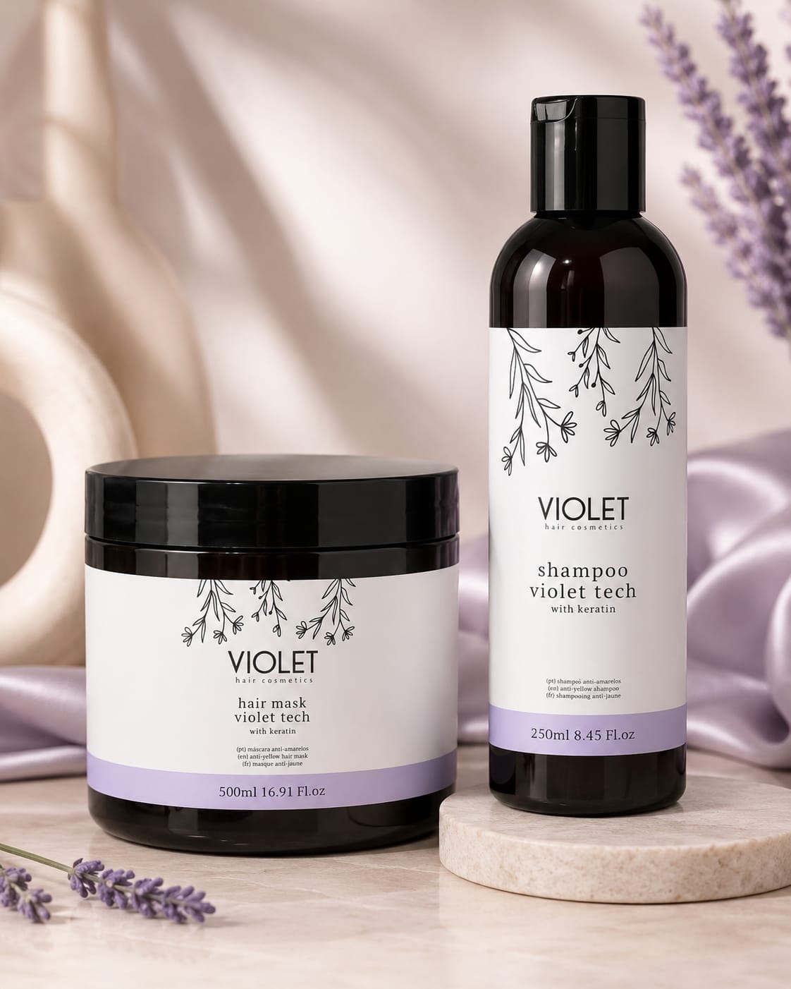 Shampoo e Maschera Antigiallo - Violet Tech