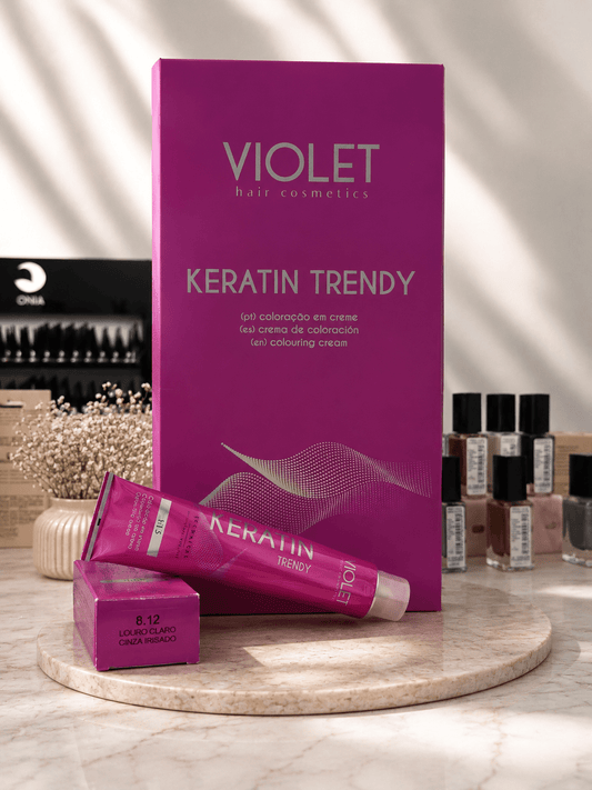 Crema Colorante Professionale Violet Keratin Trendy - Luxvenya Beauty