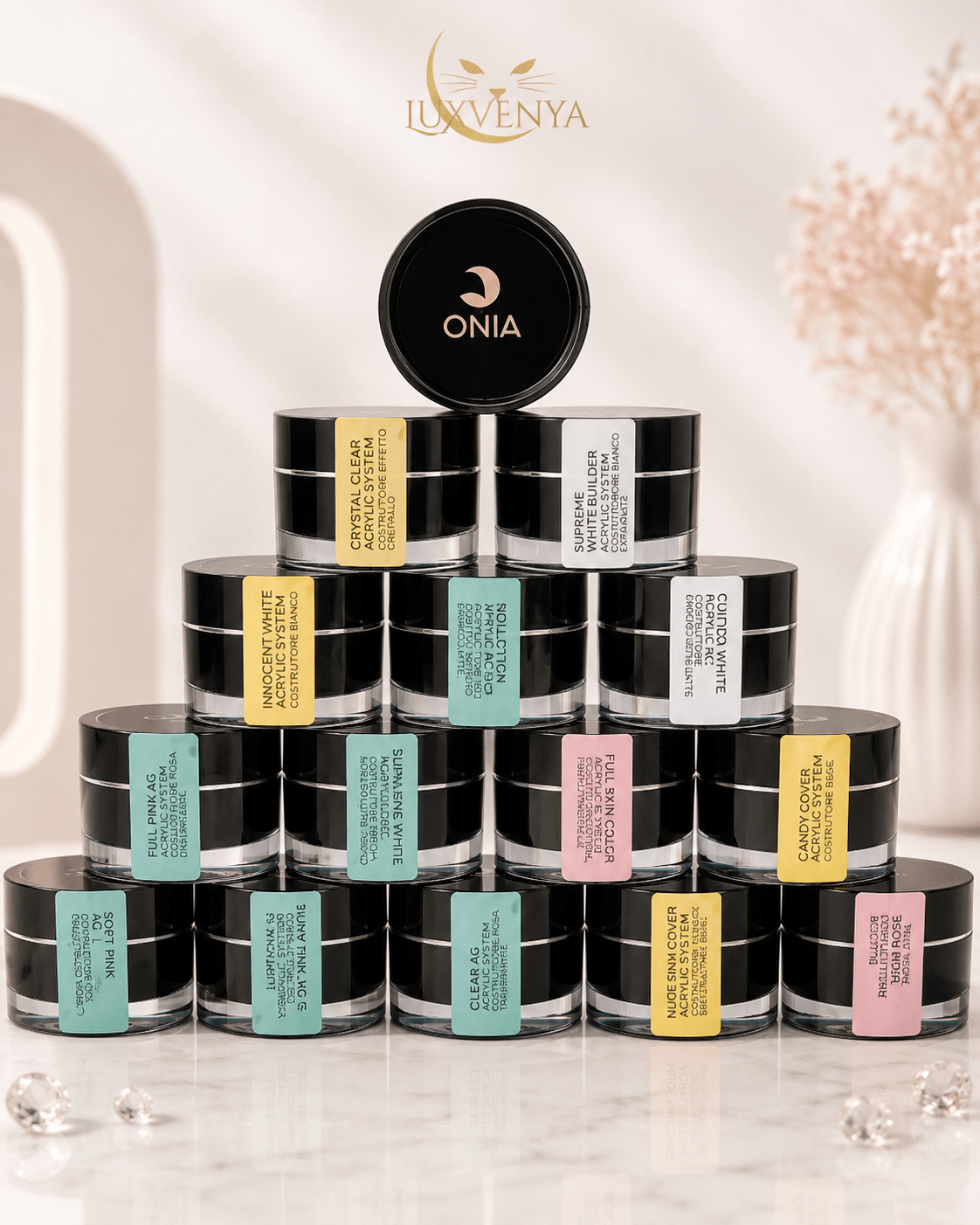 Polvere Acrilica Costruttore Professionale - Onia - Luxvenya Beauty