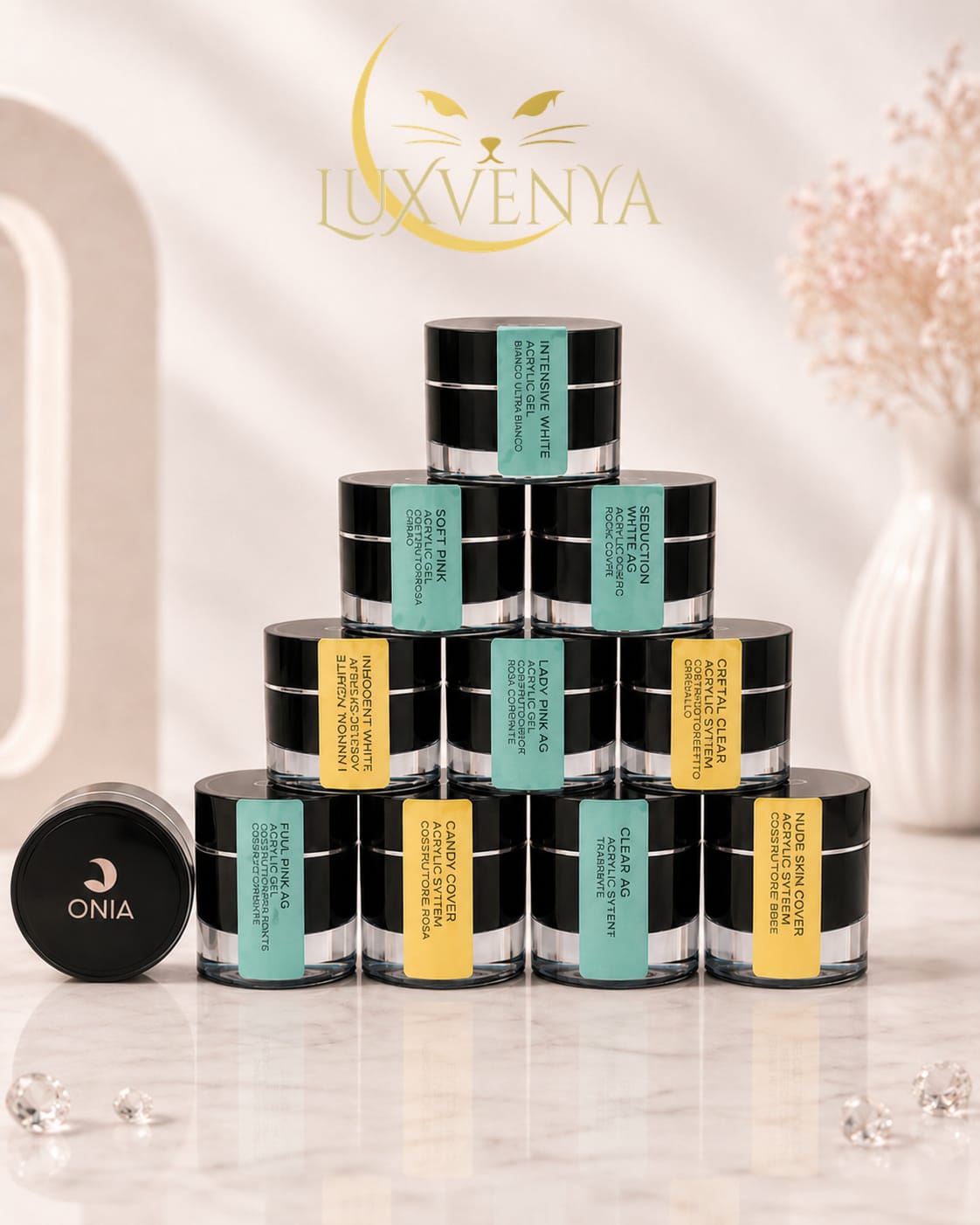 Polvere Acrilica Costruttore Professionale - Onia - Luxvenya Beauty